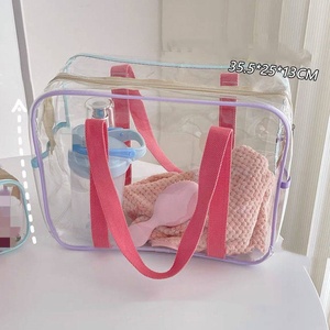 Bolsa de <span class=keywords><strong>playa</strong></span> transparente de gran capacidad con mano Natación Compras Almacenamiento Bolsa de mano Actividades al aire libre - Product Image 2