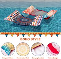 Hamac à eau gonflable multi-usages pour les fêtes d'été sur la plage Radeau de piscine en maille pour les adultes Amusements aquatiques