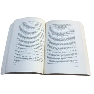 Buku novel cetak cetak cetak Offset kualitas tinggi vendor buku cetak hitam