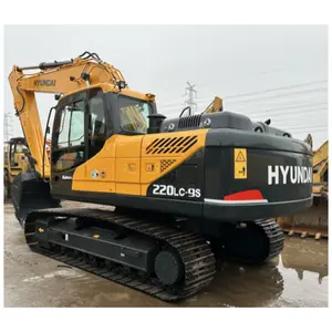 Excavateur hydraulique sur chenilles Hyundai R220LC-9S d'occasion poids 22 tonnes Corée d'origine 220lc-9s R220 bon marché à vendre R330 R300
