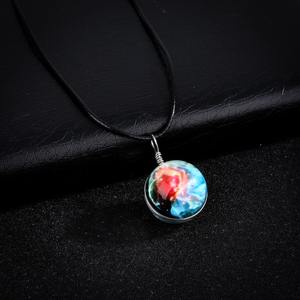 2025 lumineux <span class=keywords><strong>Manga</strong></span> nébuleuse espace univers ciel étoilé galaxie corde chaîne brillant boule de verre collier - Product Image 3