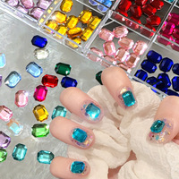 80-100 pièces de strass 3D colorés et mignons pour l'art des ongles, accessoires de manucure DIY scintillants pour l'été