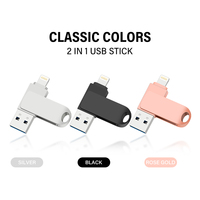 Clé USB 2 en 1 otg 128 go 16G 32G 64G Double mémoire flash USB 256 go Clé USB OTG pour iPhone pour iPad