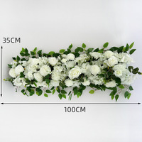Fleurs artificielles en soie en gros, arrangement floral mixte, roses, hortensias, chemin de table blanc, décoration de mariage réutilisable