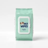 Lingettes biodégradables pour animaux de compagnie, usine OEM, lingettes jetables compostables à base de plantes pour chiens et chats, non parfumées, vente en gros, marque privée