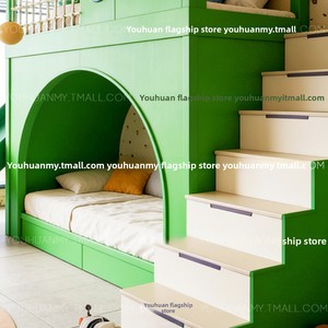 <span class=keywords><strong>Letto</strong></span> a castello con scivolo, scala e spazio contenitore <span class=keywords><strong>per</strong></span> la <span class=keywords><strong>cameretta</strong></span> dei bambini, <span class=keywords><strong>per</strong></span> fratelli gemelli, <span class=keywords><strong>letto</strong></span> moderno a tema casa sull'albero verde <span class=keywords><strong>per</strong></span> bambini - Product Image 2