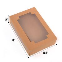 Boîte cadeau pour pâtisserie, boîte en papier blanc pliable avec fenêtre transparente pour l'emballage de biscuits, de beignets, de bonbons et de gâteaux
