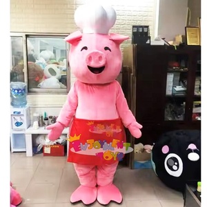 Chef Dress up Pink Pig Mascot Animal <span class=keywords><strong>adulto</strong></span> Juego de rol <span class=keywords><strong>Disfraz</strong></span> Festival Party Set - Product Image 1