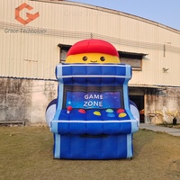 Console de jeu gonflable géante de haute qualité avec ballon, modèle de simulation personnalisé