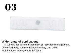 ป้ายผ้าสีขาว UHF สำหรับซักรีด ป้าย RFID สำหรับผ้าขนหนูโรงแรม แบบทอเย็บติด 860-960 MHz - Product Image 5