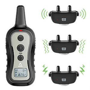 Último modelo de equipo de entrenamiento para dejar de ladrar para mascotas al aire libre 300M Control remoto tono de advertencia vibración perro Anti ladridos <span class=keywords><strong>Collar</strong></span> de choque - Product Image 2