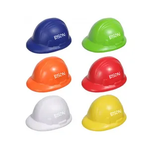 Casque de sécurité avec Logo, 100 pièces, boules Anti-Stress en forme de casque avec imprimé personnalisé, vente en gros