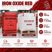 Poudre de Pigment Rouge d'Oxyde de Fer Synthétique Inorganique en Gros, Haute Force Teintante, Oxyde Ferrique pour Ciment, Briques, Peinture et Revêtements