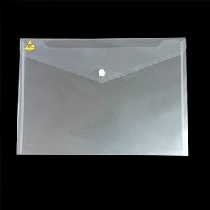 Carpeta de archivos HESION A4 Bolsa de documentos de plástico antiestática transparente con cierre a presión <span class=keywords><strong>para</strong></span> sala limpia y electrónica - Product Image 2