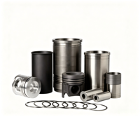 Kit de Reconditionnement Complet Quatre Pièces pour Moteur Diesel DL06/D06 : Chemise de Cylindre, Segment de Piston, Axe de Piston – Pièces de Remplacement de Haute Qualité, Alésage 100mm