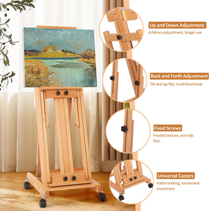 Cavalletto artistico e da disegno LISI Studio H-Frame inclinabile e regolabile in legno di faggio, mobile, grande, <span class=keywords><strong>con</strong></span> opzione logo personalizzato, per adulti e artisti - Product Image 3