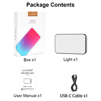 Lumière vidéo et photo LED RGB rechargeable avec température de couleur réglable, éclairage de studio portable pour maquillage et téléphone