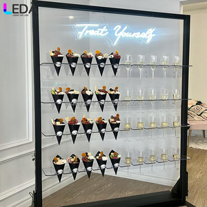 Exhibidor de Metal LEDA para Copas de Champán Prosecco, Soporte de Pared para Exhibición de Copas de Champán para Bodas - Product Image 2