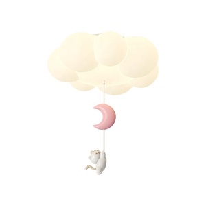 Cartone animato nuvole lampada da soffitto per camera da letto per <span class=keywords><strong>bambini</strong></span> Full Spectrum LED intelligente protezione degli occhi per soggiorno decorazione lampadario - Product Image 6