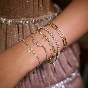 Pulsera <span class=keywords><strong>de</strong></span> lazo <span class=keywords><strong>de</strong></span> corazón <span class=keywords><strong>de</strong></span> acero inoxidable chapado en oro <span class=keywords><strong>de</strong></span> 18 quilates, abalorio hueco <span class=keywords><strong>de</strong></span> circón, joyería <span class=keywords><strong>de</strong></span> capas virales <span class=keywords><strong>de</strong></span> <span class=keywords><strong>TikTok</strong></span>, accesorios diarios <span class=keywords><strong>de</strong></span> moda - Product Image 3