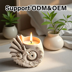 Coquille Pot De <span class=keywords><strong>Fleur</strong></span> Silicone Moule DIY Conque Bougie Pot Bijoux Boîte De Rangement Béton Résine Plâtre Moule Marine Shell Plateau De Rangement - Product Image 5