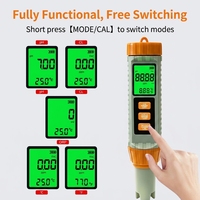 Testeur de qualité de l'eau 4-en-1 avec écran LCD numérique, pH, température, chlore, ORP, précision de 0,01 pH, personnalisable OEM/ODM