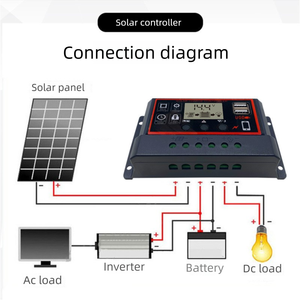 XZJ suministro directo al por mayor 12V24V controlador de carga Solar PWM, 10A/20A/30A regulador de cargador inteligente para sistema de luz de calle - Product Image 3