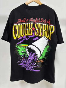 Nuova T-shirt da uomo personalizzata in 100% cotone con stampa 'That's a Awful Lot of Cough Syrup' - Abbigliamento streetwear personalizzato per produttori - Product Image 5