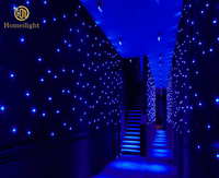 Lumières de scène DMX à vente chaude, rideau d'étoiles LED, tissu d'étoiles LED pour spectacle de scène de mariage, église