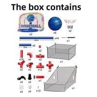 Machine de tir au basket en plastique lumineuse pour un ou deux joueurs, jouet interactif parent-enfant intérieur/extérieur
