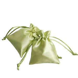 Custom Satin Silk Drawstring Jewelry Gift Bags Delicate Wedding Favor <b>Packaging</b> for Christmas Gifts <b>Textile</b> <b>Packaging</b> - Product Image 3