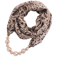 2025 écharpe en mousseline de soie européenne et américaine avec pendentif en acier inoxydable collier femmes printemps/été chandail chaîne bijoux