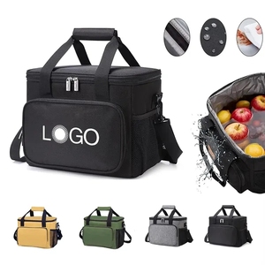 Sac isotherme noir tendance pour le déjeuner, sac isotherme étanche pour adultes, pour le camping, les pique-niques, les fêtes - Product Image 2