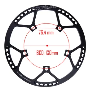 Chainwheel 130mm BCD 라운드 통합 BMX 자전거 단일 속도 45/47/53 56 56/58T 알루미늄 접이식 자전거 체인 링