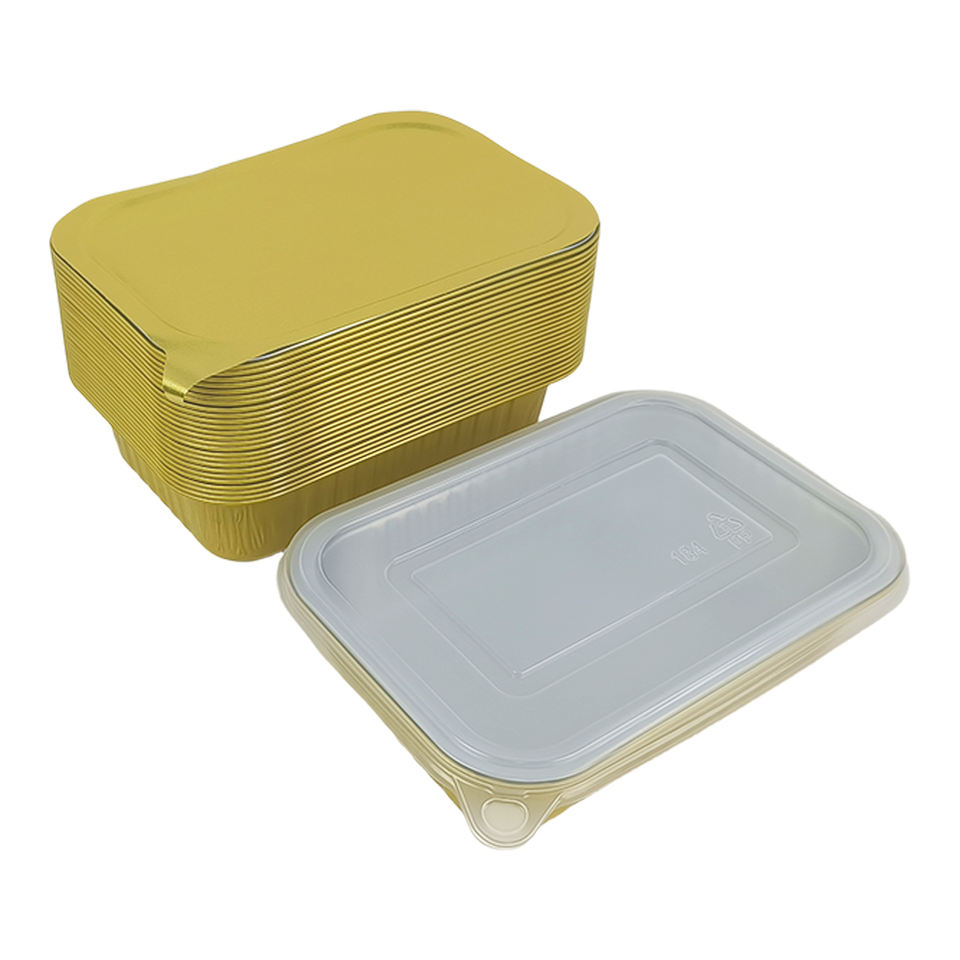 750ml Gold Aluminum Foil Container Heat Resistant Disposable Baking ...