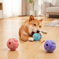 Jouet à mâcher pour chien en TPR durable, nouveau design géométrique en forme de boule, distributeur de friandises à alimentation lente, vente en gros du fabricant Famipet