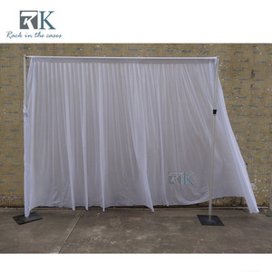 Mobile Elegant Fully Enclosed Curtain Backdrop Chiffon Drapery Pipe Kit - Product Image 2