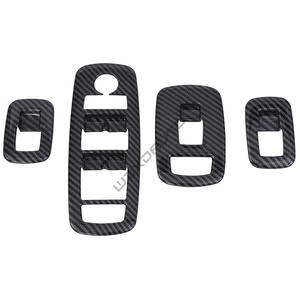 WZXD 2022 2023 Carbon Fiber ABS Set Dash Decor Cover Trim Kit <b>Window</b> Power Switch AC Vent Trim for RAM 1500 - Product Image 5