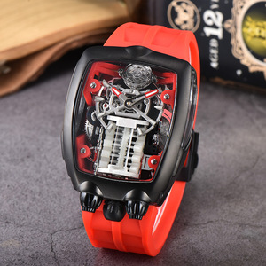 นาฬิกาข้อมือผู้ชาย Jacob ดีไซน์คลาสสิกหรูหราทันสมัย ระบบจักรกล พร้อมฟังก์ชั่นสำรองพลังงาน หน้าปัดกระจก ตัวชี้แบบเข็ม สายไนลอน กันน้ำ 5BAR สไตล์ฮิปฮอป - Product Image 4