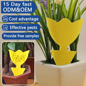 Nouvelle plaque collante jaune irrégulière imperméable à insérer dans le sol pour le contrôle quotidien des insectes volants dans le jardin - Product Image 3