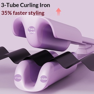 Rizador <span class=keywords><strong>de</strong></span> Pelo Profesional en Forma <span class=keywords><strong>de</strong></span> U, Rizos Duraderos Tipo <span class=keywords><strong>Ondas</strong></span> <span class=keywords><strong>de</strong></span> <span class=keywords><strong>Sirena</strong></span>, Barriles <span class=keywords><strong>de</strong></span> Cerámica Extra Profundos, Calor Inteligente - Product Image 1