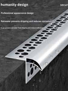 Déviateur d'eau de pluie en alliage d'aluminium moderne de 5,2 pieds, durable et écologique <span class=keywords><strong>pour</strong></span> balcon/terrasse, murs, rebords de fenêtres, drainage - Product Image 2