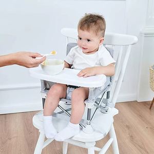 Silla de Comer Portátil Plegable para Bebés, con Cinturón de Seguridad, Multifuncional, de Tela Oxford y Aluminio, Asiento Cómodo para la Alimentación Infantil - Product Image 5