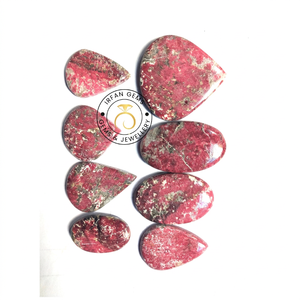 Pierre précieuse Thulite de haute qualité, 100% naturelle, cabochon de Thulite, pierre précieuse en vrac pour la fabrication de bijoux, cristal de Thulite - Product Image 4