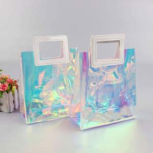 Bolsa de Mano Holográfica Transparente para Mujer, Bolsa de Playa, Bolsa de PVC Transparente con Logotipo Personalizado - Product Image 1