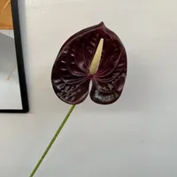 Kunststof kunstbloemen Anthurium bruiloftszaal decoratie huisdecoratie nepbloemen palm feest bloemstuk