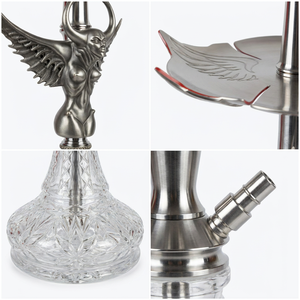 Narguile de Lujo con Alas de Diosa, Alas de Ángel, Base de Metal y Cristal con Espejo, para Exhibición en Bares y Discotecas - Product Image 6