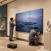 Mur vidéo LCD IPS Premium 49 pouces avec panneau 0,88 mm sans cadre, épissage sans soudure, 4K, luminosité 700 cd/m², affichage numérique pour exposition