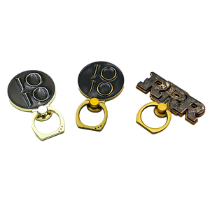 Metallic Custom Logo Adhesive Sticker for Mobile Phone 360°Adjustable Metal Mobile Phone Ring Phone Gripper - Product Image 1