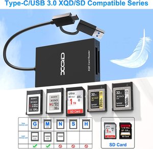 Đầu Đọc Thẻ Nhớ Hai Khe Cắm Thẻ USB 3.1 XQD Loại C(5Gpbs) Đầu Đọc <span class=keywords><strong>Sony</strong></span> XQD Cho Dòng <span class=keywords><strong>Sony</strong></span> G/M Lexar 2933x/1400x USB - Product Image 3